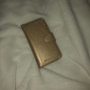 Michael Kors gold folio case for regular iPhone